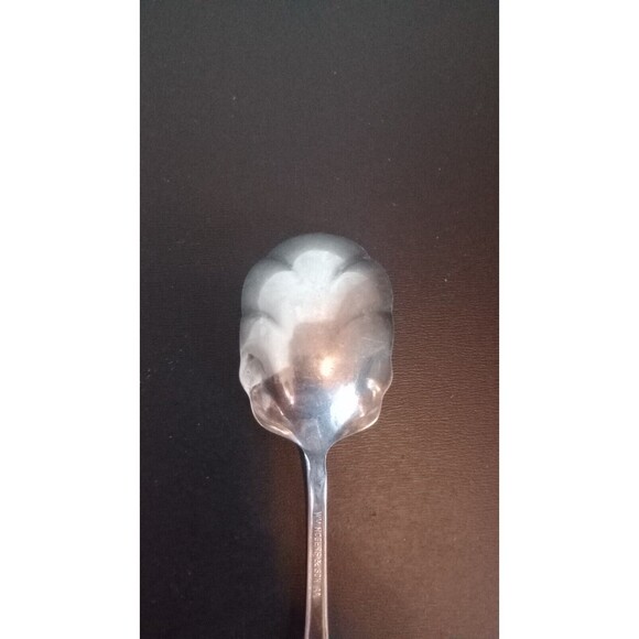 W.M. Rogers & Sons Scalloped Table Spoon - SIlver Plated- 6 Inches - Picture 7 of 7